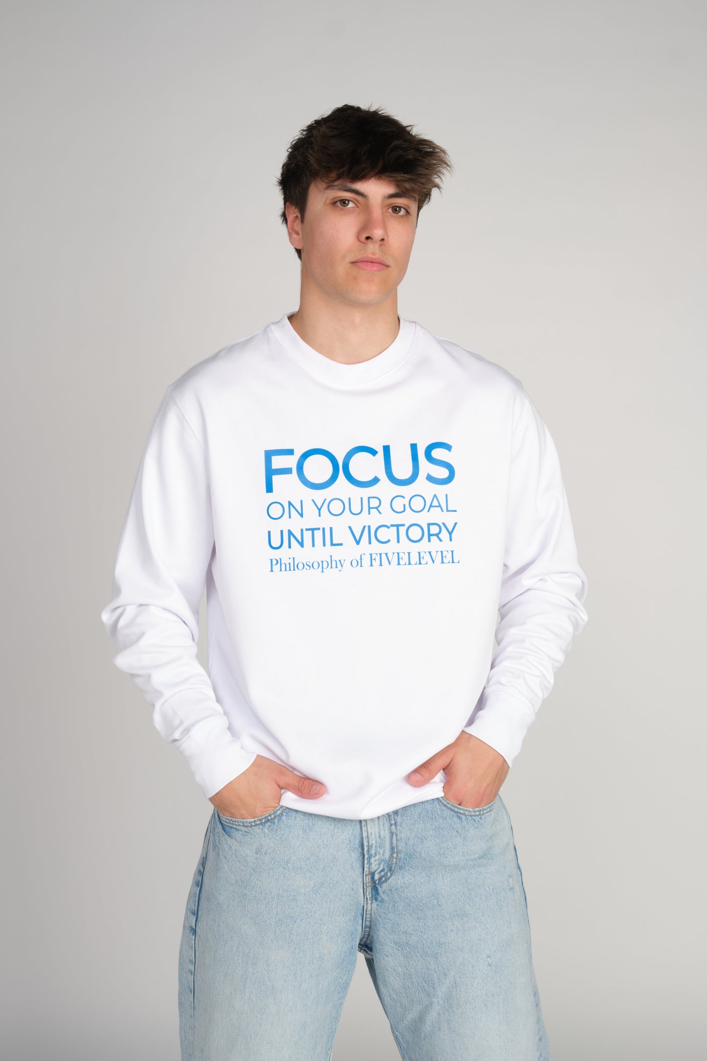 FOCUS Crewneck - White
