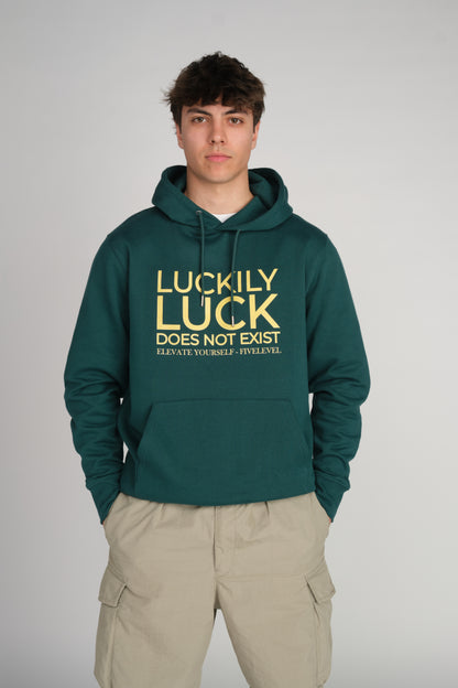 LUCK Hoodie - Petrol Green