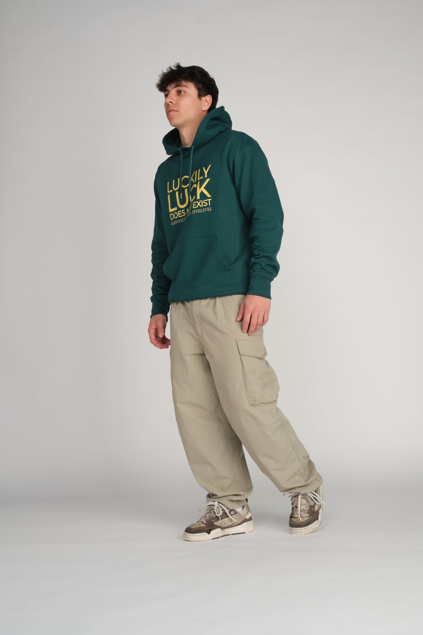 LUCK Hoodie - Petrol Green